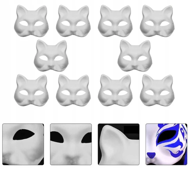 10x-Zestaw-Maska-Karnawal-Na-Twarz-DIY-Do-Malowania-Papierowa-Model-10Pcs-Cat-Face-Mask-DIY-Paintable-Blank-Mask.jpg